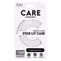 CARE by PanzerGlass Flagship Star Lit viedtālruņa apvalks iPhone 16 Pro 6.3" balts Magnētiskais 1342