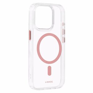 Liavec Glossy Magsafe Clear Case do Iphone 15 Pro Max różowy
