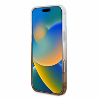 Guess IML Mirdzošs gradients Magnētiskais viedtālruņa apvalks iPhone 16 Plus - brūns