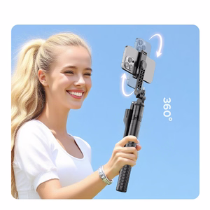 Selfiju nūja Orico SPM190 statīvs 1/4 collas tālruņa kamerai ar 360 grādu rotāciju Bluetooth 5.2 - melna