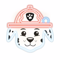 Hanging neon LED Paw Patrol on plexiglass - Marshall OW-130646