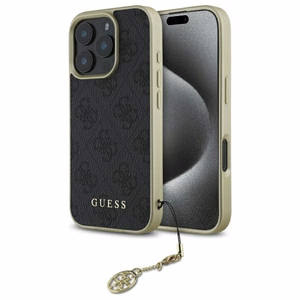 Guess 4G Charms Kolekcijas viedtālruņa apvalks iPhone 16 Pro Max - melns