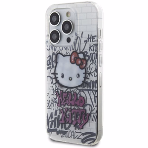 Hello Kitty IML Kitty On Bricks Graffiti Viedtālruņa apvalks (m) iPhone 15 Pro Max - balts (m)
