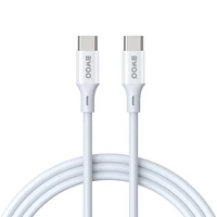 BWOO Kabelis USB-C - USB-C 1m 60W ABS + TPE X282 C-C balts