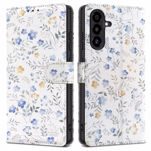 Tech-Protect maciņa tipa viedtālruņa apvalks Samsung Galaxy A26 5G / A17 4G / 5G - ar margrietiņām un lapām