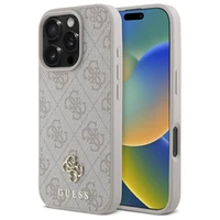 Guess 4G Small Classic Magnētiskais viedtālruņa apvalks iPhone 16 Pro Max - rozā