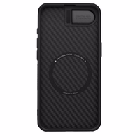 Nillkin CarboProp Magnetic maciņš with kameras vāciņš and statīvs iPhone 16e / 17e - melns