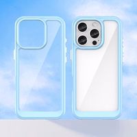 Outer Space viedtālruņa apvalks ar gēla rāmi iPhone 16 Pro - zils