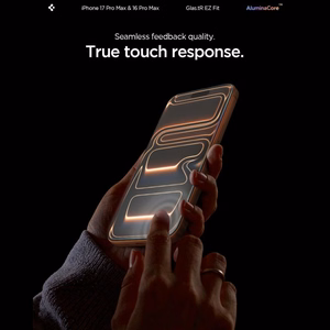 Spigen Glas.tR EZ Fit rūdīto aizsargstiklu komplekts iPhone 16 Pro Max / 17 Pro Max – 2 gab.