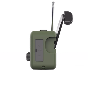 Kruger&Matz pārnēsājamais saules enerģijas avārijas radio ar SOS, 2000 mAh ārējo akumulatoru, lukturīti un dinamo