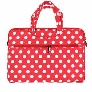 Wonder Briefcase Laptop 17 inches red polka-dot