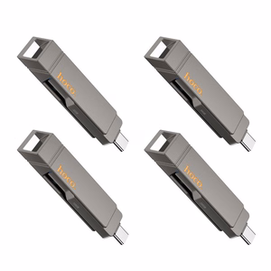 Pendrive 128GB USB 3.2 (USB A + USB C) Hoco UD15 gray
