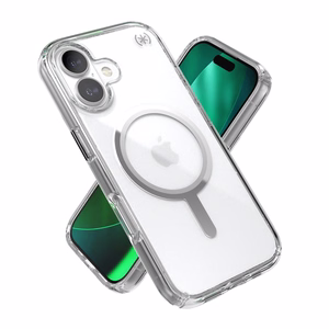 Speck Presidio Perfect Clear MagSafe - iPhone 17 maciņš (Clear / sudrabs)