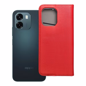 Atverams Smart Case Book maciņš Oppo A6, sarkans