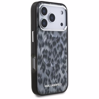 Karl Lagerfeld IML Leoparda raksts Magnētiskais viedtālruņa apvalks iPhone 17 Pro - melns