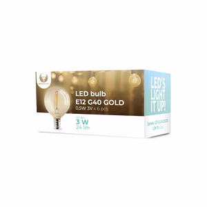 LED Bulb FL-2B E12 G40 0.5W 3V 24lm zelta Forever Light 6pcs