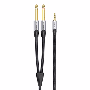 Audio kabelis mini ligzda 3.5mm uz 2x ligzda 6.35mm spraudnis Vention BARHL 10m