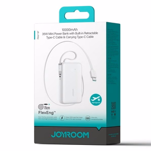 Portatīvais lādētājs Joyroom „JR-PR2 Mini“ balts 10000mAh (35W)