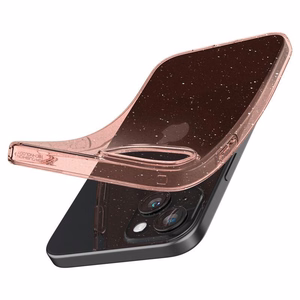Spigen Liquid Crystal Glitter viedtālruņa apvalks iPhone 15 Plus - rozā/caurspīdīgs