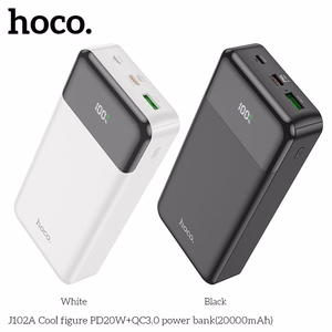 Portatīvais lādētājs (m) Hoco 20000 mAh QC3.0 PD 3A 20W J102A balts