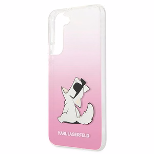 Karl Lagerfeld Choupette Eat viedtālruņa apvalks Samsung Galaxy S22+ – rozā