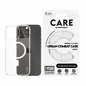 CARE by PanzerGlass Urban Combat Magnētiskais viedtālruņa apvalks iPhone 15 Pro Max - balts