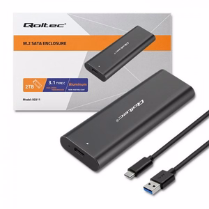 Qoltec 50311 SSD diska korpuss melns M.2