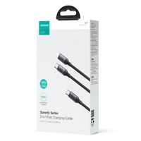 Joyroom Speedy Series S-A21 2in1 USB-C - USB-C / Lightning kabelis 100W 1.5 m - melns