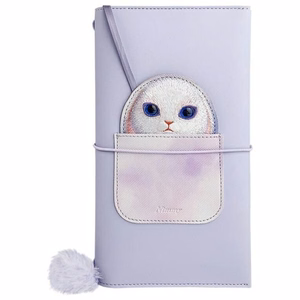 NIMMY komplekts 2in1 piezīmju grāmatiņa + pildspalva BIG EYED PET 2.0 Trusis violeta
