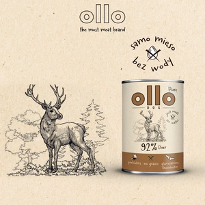 Влажный корм для собак OLLO Pure Deer, 850 г