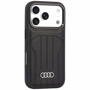 Audi sintētiskās ādas vāciņš modelim iPhone 18 Pro / 17 Pro, saderīgs ar MagSafe – melns