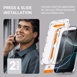 Crong EasyShield 2-Pack rūdīta stikla ekrāna aizsargi iPhone 15 Pro Max, 2 gab.