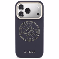 Guess Perforated 4G MagSafe maciņš for iPhone 17 Pro - zils