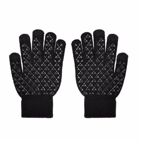 Universal Touchscreen Winter Gloves Triangle Woman melns
