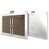 Guess 4G Printed Stripes apvalks 16" klēpjdatoram - brūns