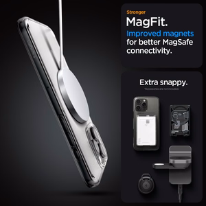 Spigen Ultra Hybrid Mag vāciņš ierīcei iPhone 16 Pro Max 6.9", ar MagSafe, matēti caurspīdīgs