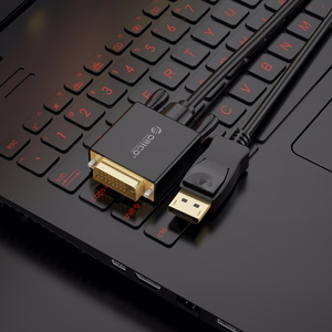 Orico XD-DTD DisplayPort–DVI, 4K kabelis, 2 m – melns
