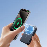 Magnētiskais portatīvais lādētājs Joyroom JR-W020 20W 10000mAh MagSafe + USB-C uz USB-C kabelis 0,25m (melns)