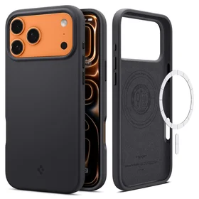 Spigen Silicone Fit Magnētiskais viedtālruņa apvalks iPhone 17 Pro - Melns