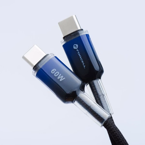 Cable USB C to USB C Forcell F-Energy QC4.0 PD 3A 60W Gradient 1 m C354 black