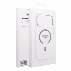 Case for iPhone 17 Frame Clear Hybrid Mag Cover compatible with MagSafe transparent