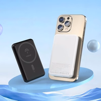 Bezvadu magnētiskais portatīvais lādētājs Dudao K14S USB-C / MagSafe 20W 5000mAh (melns)