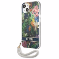 Guess GUHCP13SHFLSB iPhone 13 mini 5.4" zils/zils cietais apvalks Ziedu Siksniņa