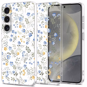 Tech-Protect FlexAir viedtālruņa apvalks Samsung Galaxy S25 - margrietiņas ar lapām