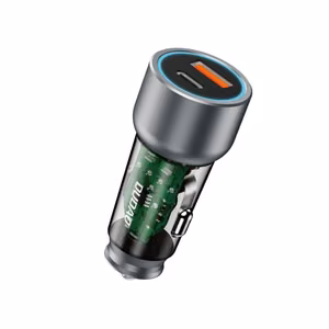 Dudao R4T 25W USB-A / USB-C automašīnas lādētājs - pelēks
