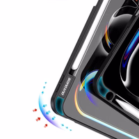 DUX DUCIS planšetdatora apvalks MAGI (m) ar zīmuli uzglabāšanas vietu iPad Pro 11 (2024) - melns (m)