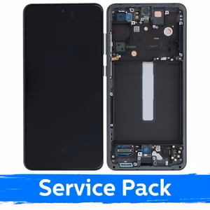 LCD Displejs Saderīgs ar Samsung G990 S21 FE 5G Ar Frame / Graphite / (Service Pack)