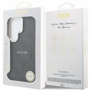 Guess 4G Embossed Ring MagSafe case for Samsung Galaxy S26 Ultra - black