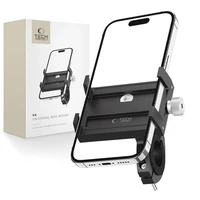 Tech-Protect V4 velosipēda stūres tālruņa turētājs - melns