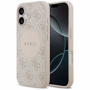 Guess 4G Circle Classic Logo Magnētiskais viedtālruņa apvalks iPhone 17 - rozā